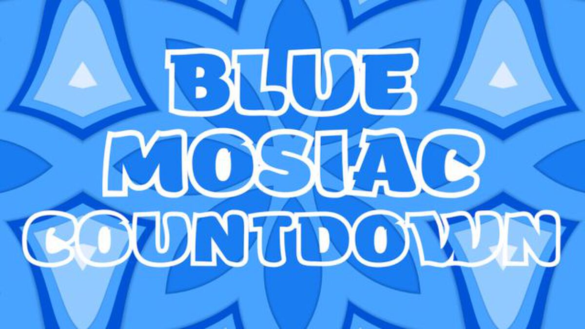 Blue Mosaic Countdown image number null